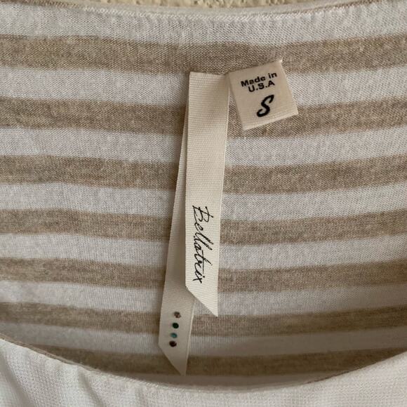 Bellatrix striped tank with sheer overlay blouse - Picture 4 of 7